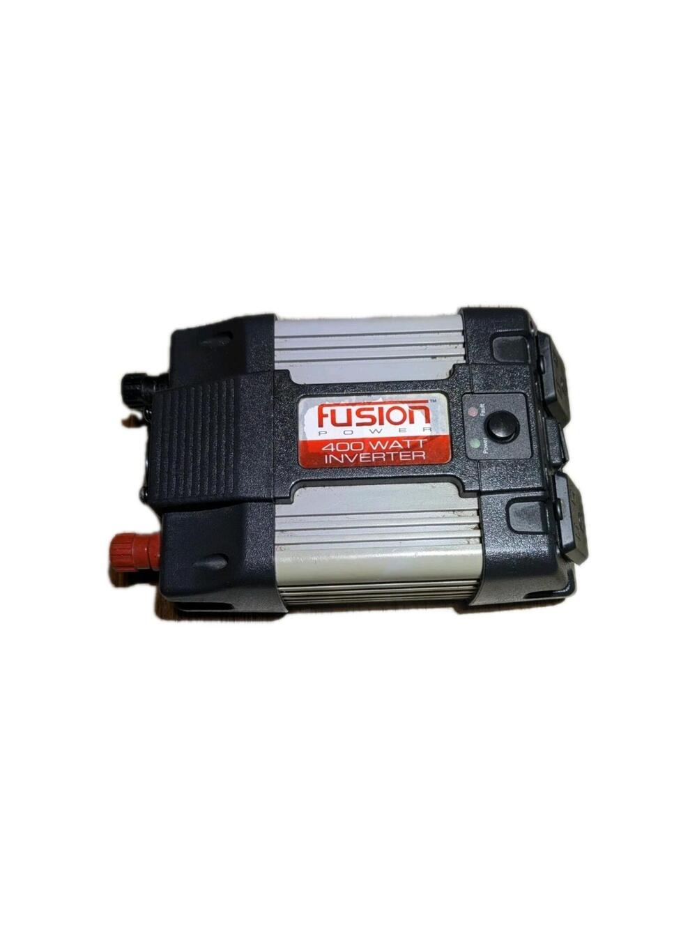 Fusion 400 Watt Power Inverter 12V DC Input Two 115V AC Standard Outlet 5V USB